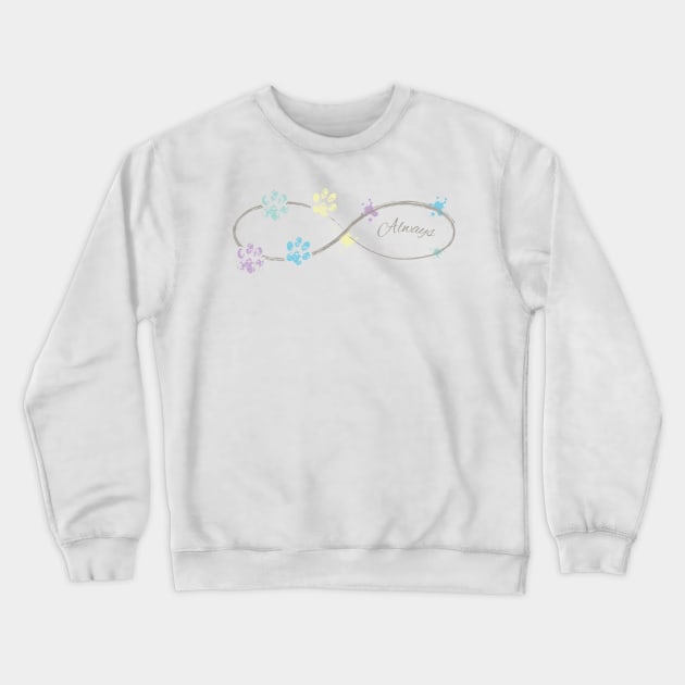 Always Dog Paws - Pastell Crewneck Sweatshirt by Ravendax